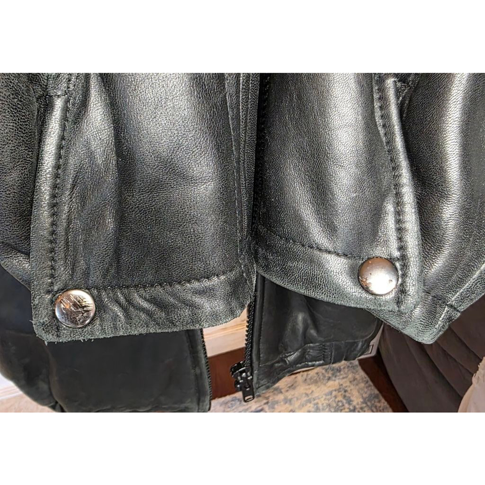 Men's Andrew Marc Black Leather Jacket - Picture 11 of 14